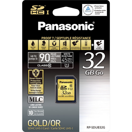 Panasonic 32GB SDHC Memory Card Gold Series Class 10