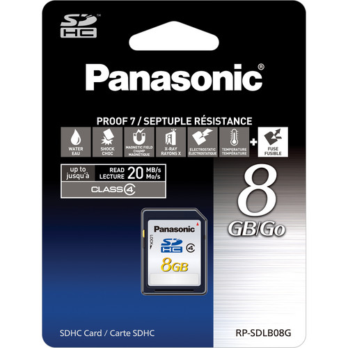 Panasonic 8GB SDHC Memory Card Class 4 RP-SDLB08GAK B&H Photo