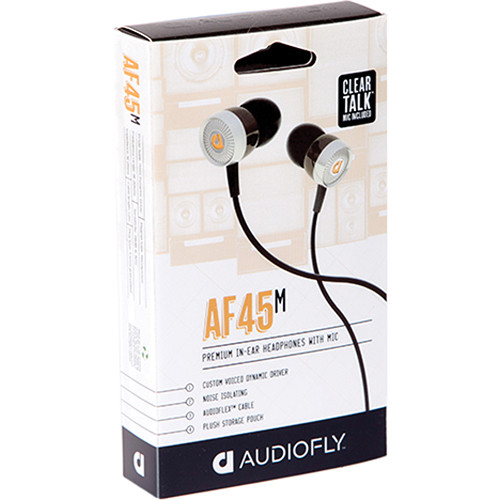 Audiofly AF45 In-Ear Headphones with Clear-Talk Mic AF451-1-07