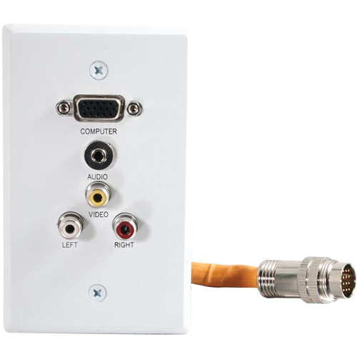 RCA 1-Gang White Wall Plate for Audio & Video Wall Jacks