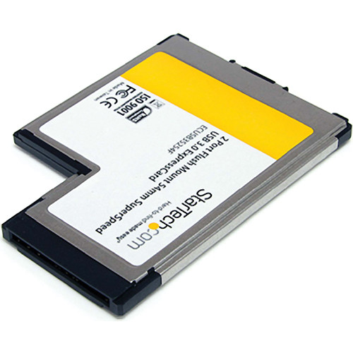 forhold anklageren renhed StarTech 2-Port ExpressCard 54mm USB 3.0 Card Adapter