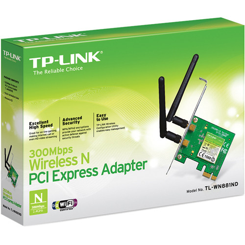 Koncentration plukke Oxide TP-Link TL-WN881ND Wireless-N300 PCI Express Adapter TL-WN881ND