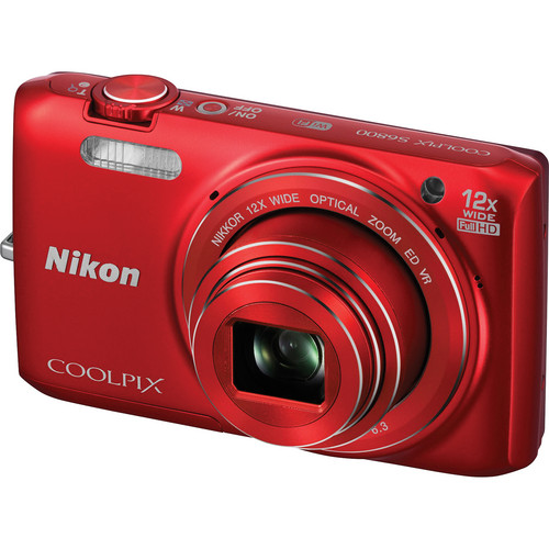 Nikon COOLPIX S6800 Digital Camera (Red) 26443 B&H Photo Video