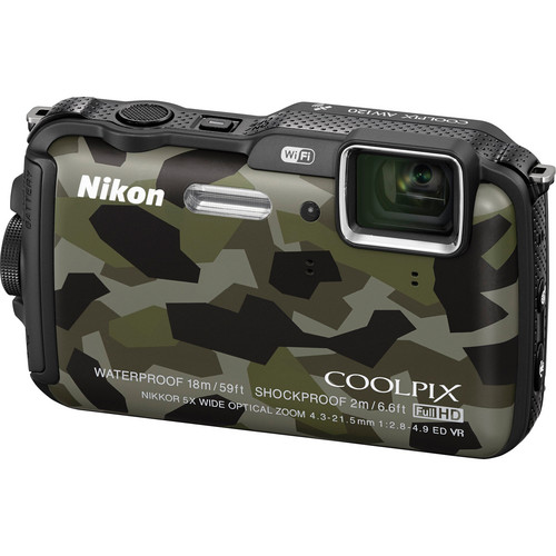 Nikon COOLPIX AW120 Waterproof Digital Camera (Camouflage 