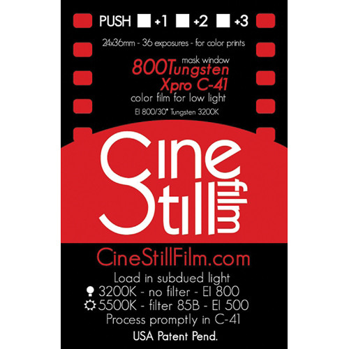 CineStill Film 800Tungsten Xpro C-41 Color Negative Film (35mm Roll Film,  36 Exposures)