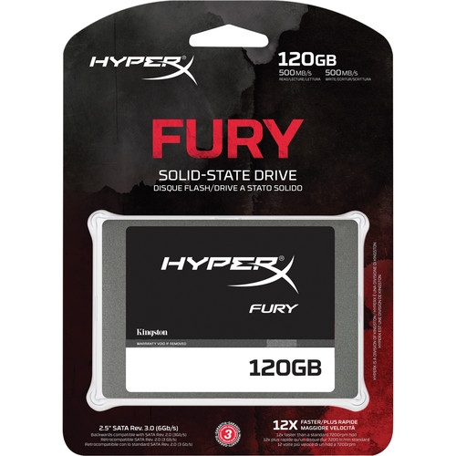 Kingston 120GB HyperX FURY SATA III 2.5" Internal
