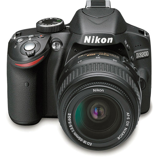 Nikon D3200 DSLR Camera with 18-55mm Lens Basic Kit (Black) B&H
