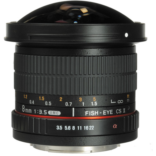 Rokinon 8mm f/3.5 UMC Fisheye CS II Lens for Fujifilm X- HD8M-FX