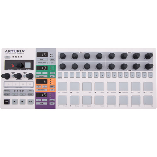 Arturia BeatStep Pro MIDI/Analog Controller and Sequencer (White)