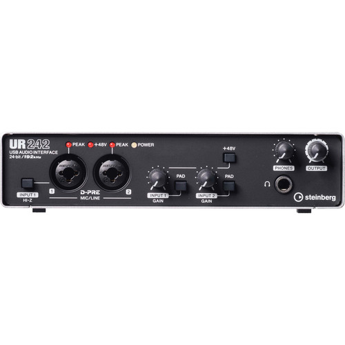 Steinberg UR242 - USB 2.0 Audio Interface with Dual Microphone Preamps and  iPad Connectivity