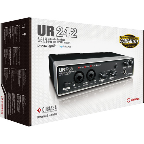 Steinberg UR242 - USB 2.0 Audio Interface with Dual Microphone Preamps and  iPad Connectivity
