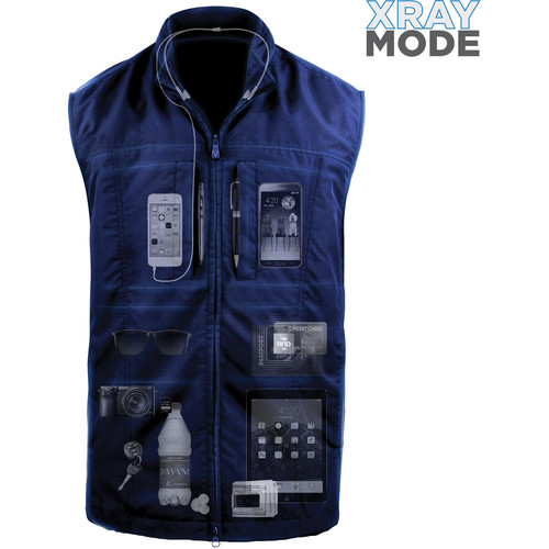 RFID Travel Vest for Men | Navy / XL