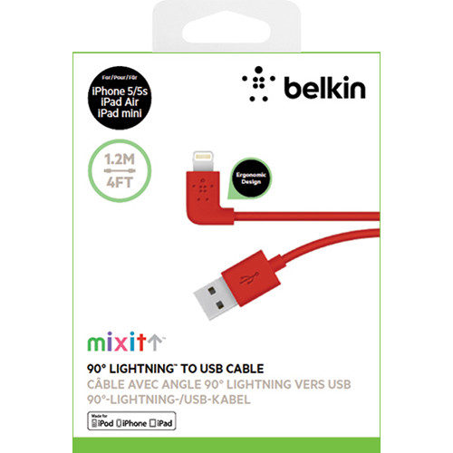 Belkin 4' Lightning Cable, Red 