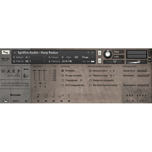 Spitfire on sale audio harp