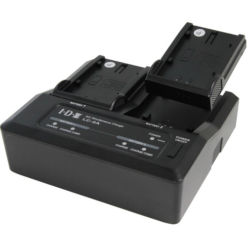 IDX System Technology LC-2A Two-Channel Charger for 7.4V Canon, Panasonic &  Sony Batteries