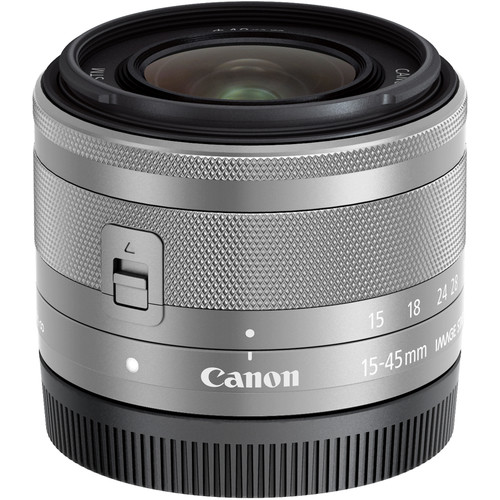 Canon EF-M 15-45mm f/3.5-6.3 IS STM Lens (Silver) 0597C002 B&H