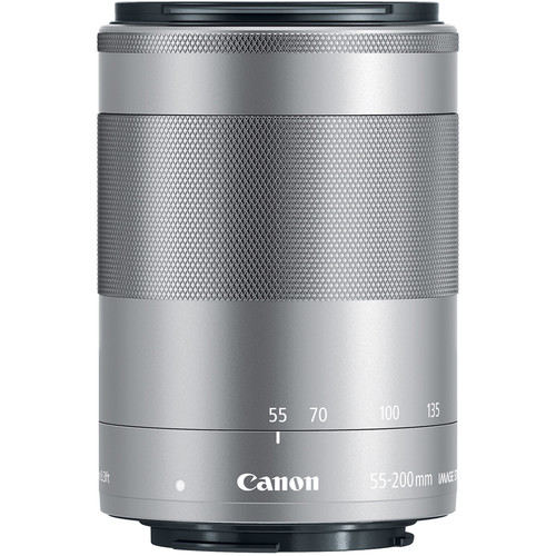 Canon EF-M 55-200mm f/4.5-6.3 IS STM Lens (Silver) 1122C002 Bu0026H