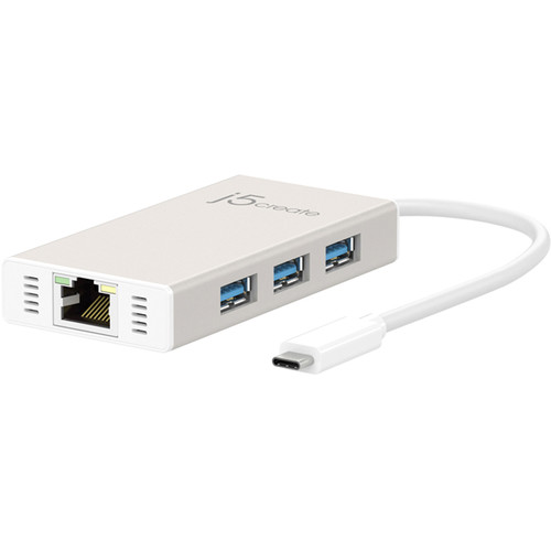 USB-C® 3-Port Hub with Gigabit Ethernet – j5create