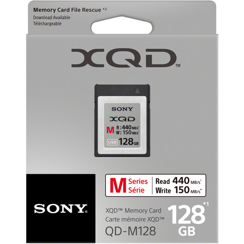 Sony 128GB M Series XQD Memory Card QDM128/J B&H Photo Video