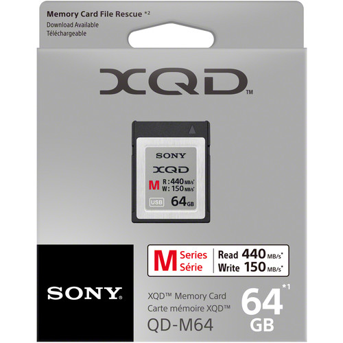 Sony 64GB M Series XQD Memory Card QDM64/J B&H Photo Video