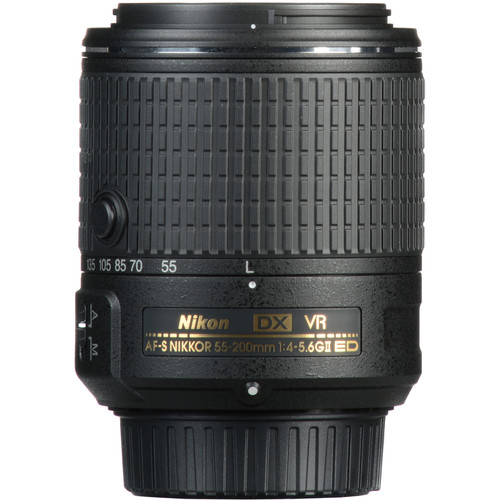 Nikon AF-S DX NIKKOR 55-200mm f/4-5.6G ED VR II Lens 20050 Bu0026H