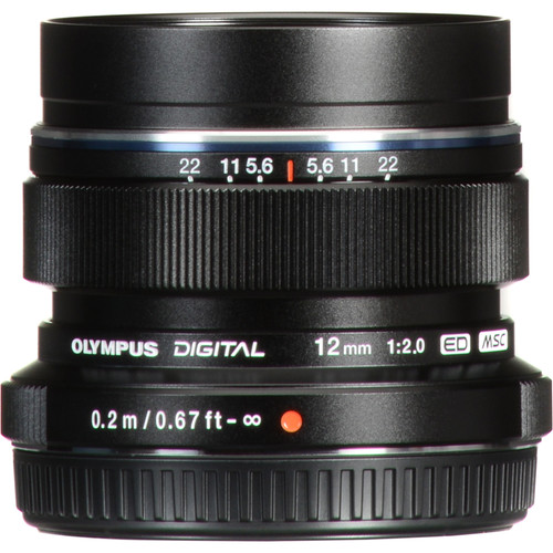 Olympus M.Zuiko Digital ED 12mm f/2 Lens (Black)