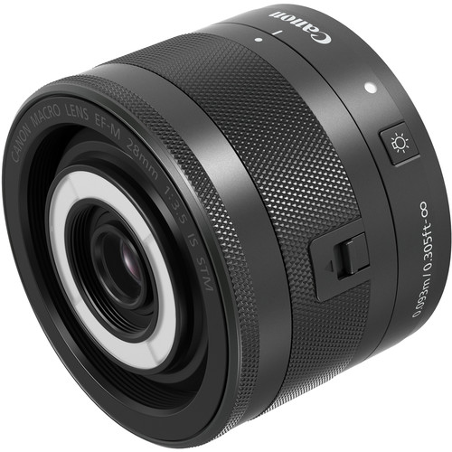 Canon 28mm Photo Lens Macro STM Video EF-M f/3.5 B&H 1362C002 IS