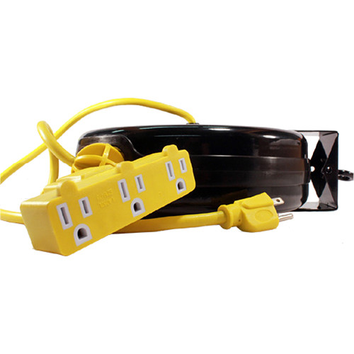 Stage Ninja 20 ft. Retractable Power Reel with 4-Tap Head & Circuit Breaker