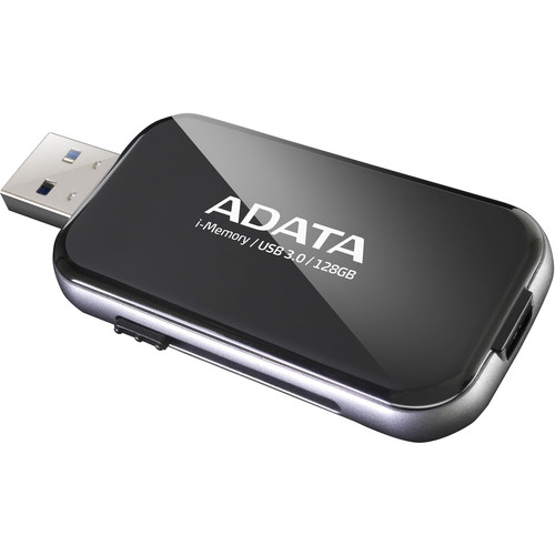 ADATA Technology UE710 i-Memory Flash Drive AUE710-128G-CBK B&H