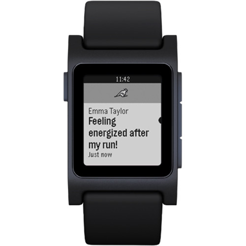 Pebble 2 HR Smartwatch (Black) 100200063 B&H Photo Video