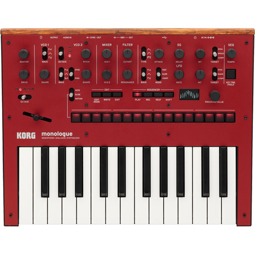 Korg Monologue Monophonic Analog Synthesizer (Red) MONOLOGUERD