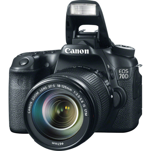 Canon EOS 70D DSLR Camera with 18-135mm f/3.5-5.6 STM Lens B&H