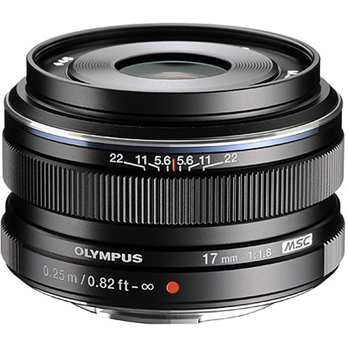 Olympus M.Zuiko Digital 17mm f/1.8 Lens (Black) V311050BU000 B&H