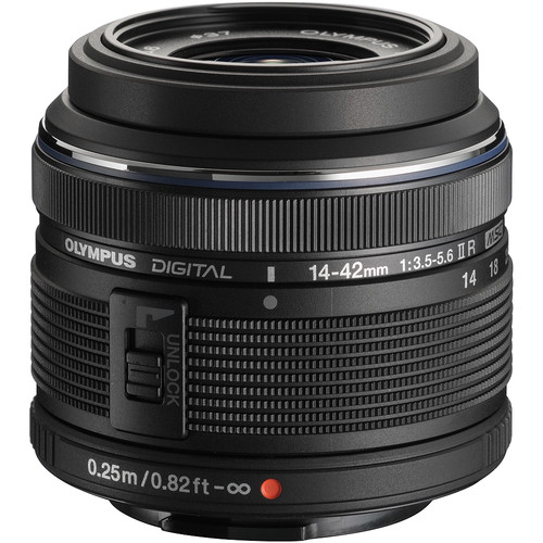 Olympus M.Zuiko Digital 14-42mm f/3.5-5.6 II R Lens (Black)