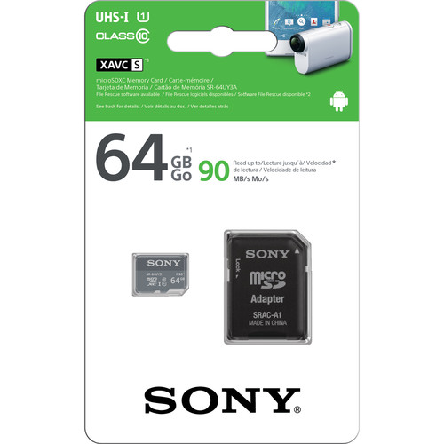 Carte mémoire Sony SDXC 64GB Classe 10 UHS 1