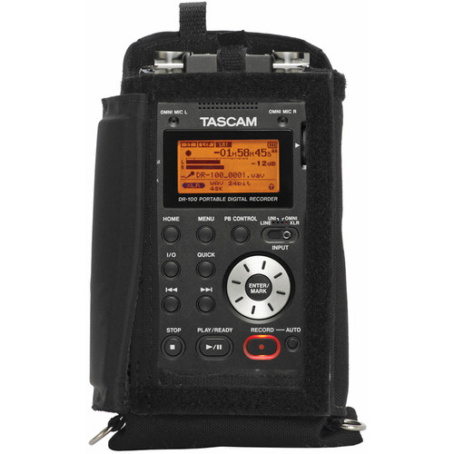 PortaBrace AR-DR100MKIII Custom Carry Case for Tascam DR-100mkIII Recorder