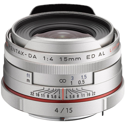 Pentax HD Pentax DA 15mm f/4 ED AL Limited Lens (Silver)