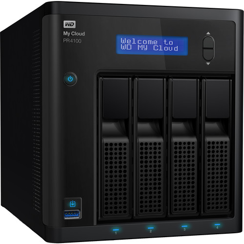 NAS WD 4-Bay Series PR4100 My 40TB WDBNFA0400KBK-NESN Pro Cloud