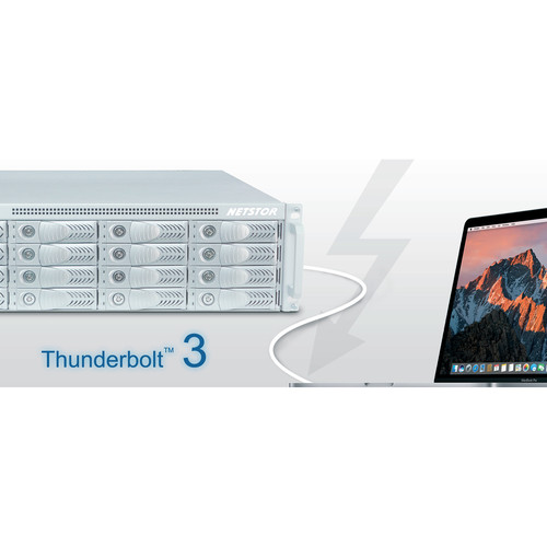 Dynapower USA 3 RU 16-Bay Thunderbolt 3 JBOD & PCIe NA333TB3 B&H