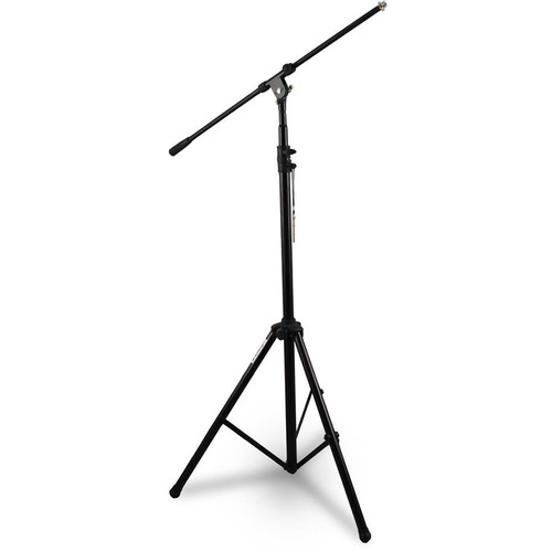 Pyle Pro PMKS56 Heavy-Duty Tripod Mic Stand with Adjustable Height and  Extendable Boom (Black)