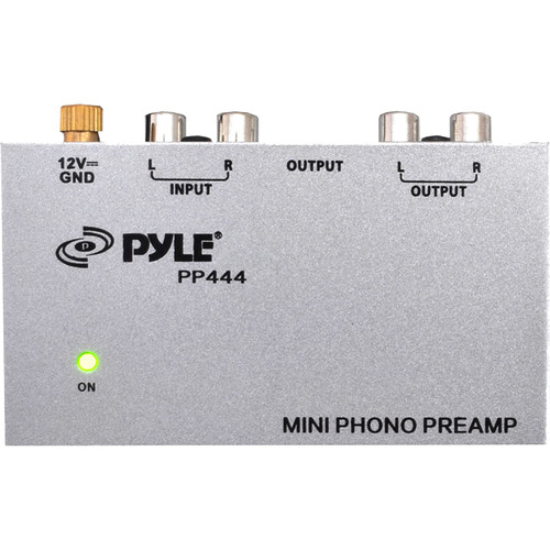 Pyle Pro Ultra-Compact Black Phono Turntable Preamp - Converts