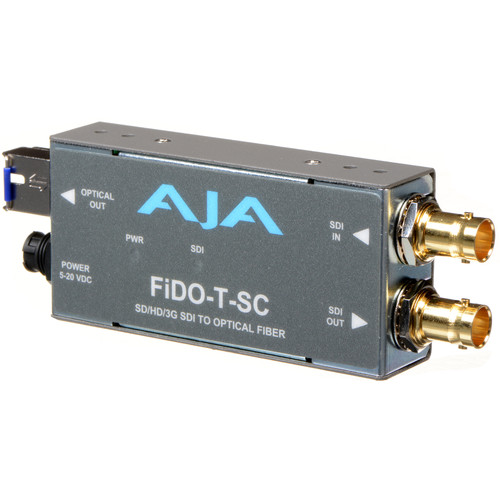 AJA FiDO Single-Channel 3G-SDI to SC Fiber Mini Converter