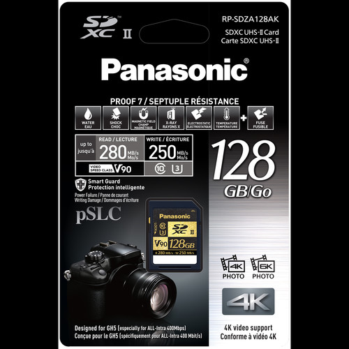 PANASONIC SDXC 128 GO R280 W250 UHS-II V90 CL10