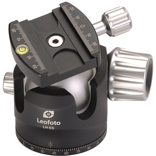 Leofoto LH-55 Low-Profile Ball Head with Quick Release Plate (Black)