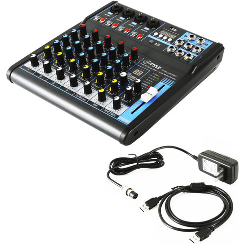 Pyle Pro PMXU63BT Compact 6-Channel, Bluetooth-Enabled PMXU63BT