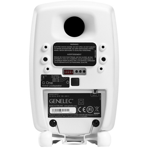 Genelec G One 2-Way Powered Bookshelf Speaker (White, Single)