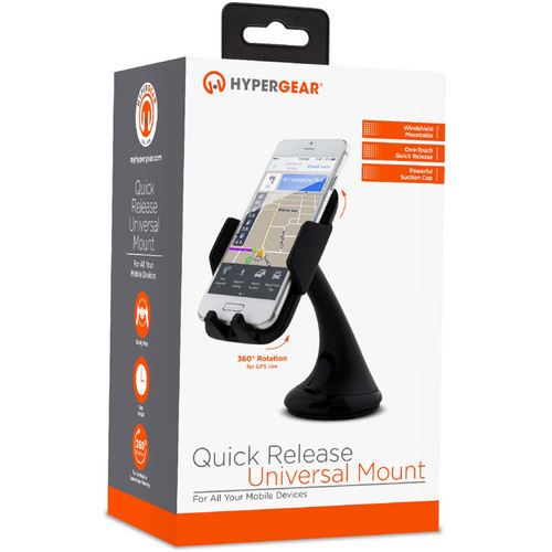 HyperGear Universal Windshield Phone Mount - Black – HYPERGEAR