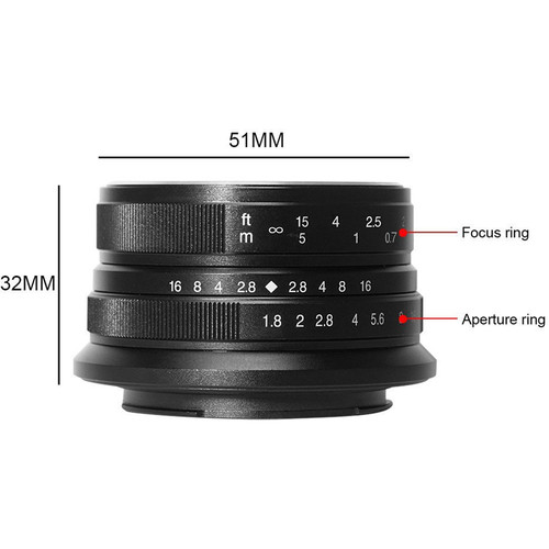 7artisans Photoelectric 25mm f/1.8 Lens for Fujifilm X (Black)