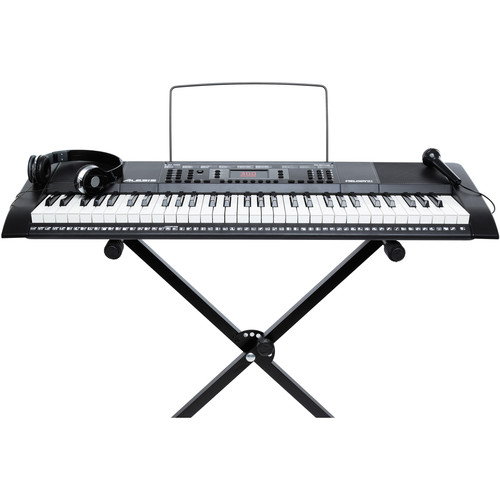 Rockville Double X Braced Keyboard Stand w/ Push Lock For Alesis Melody 61  MKII