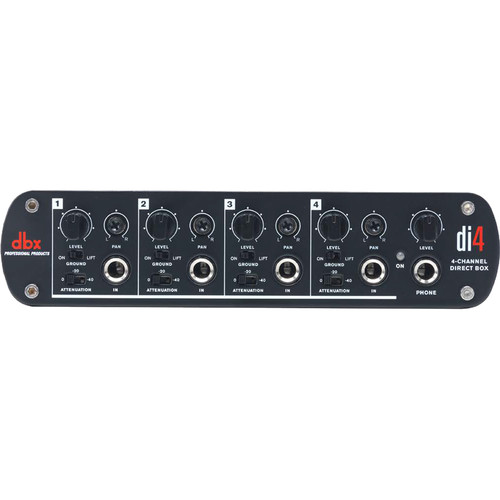 dbx DI4 Active 4 Channel Direct Box with Line Mixer with Free 1 Year EverythingMusic Extended Warranty